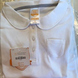 NWT Gymboree girls white uniform shirts